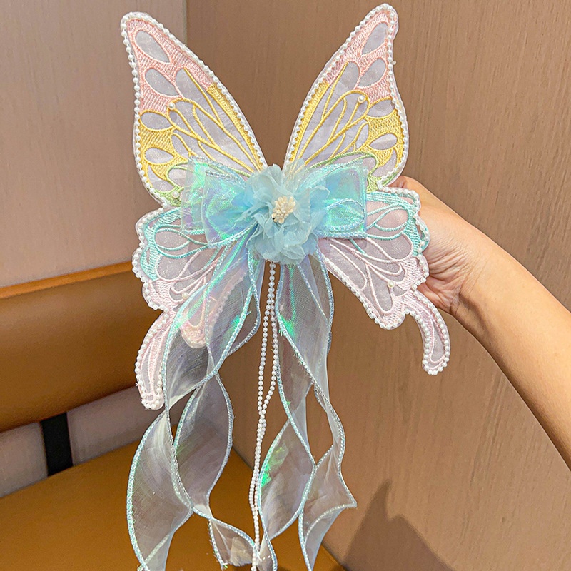 Internet Celebrity Cute Butterfly Hairpin Super Fairy Back Of The Head Braided Hairpin Princess Style Girl Hair Accessories Top Clip