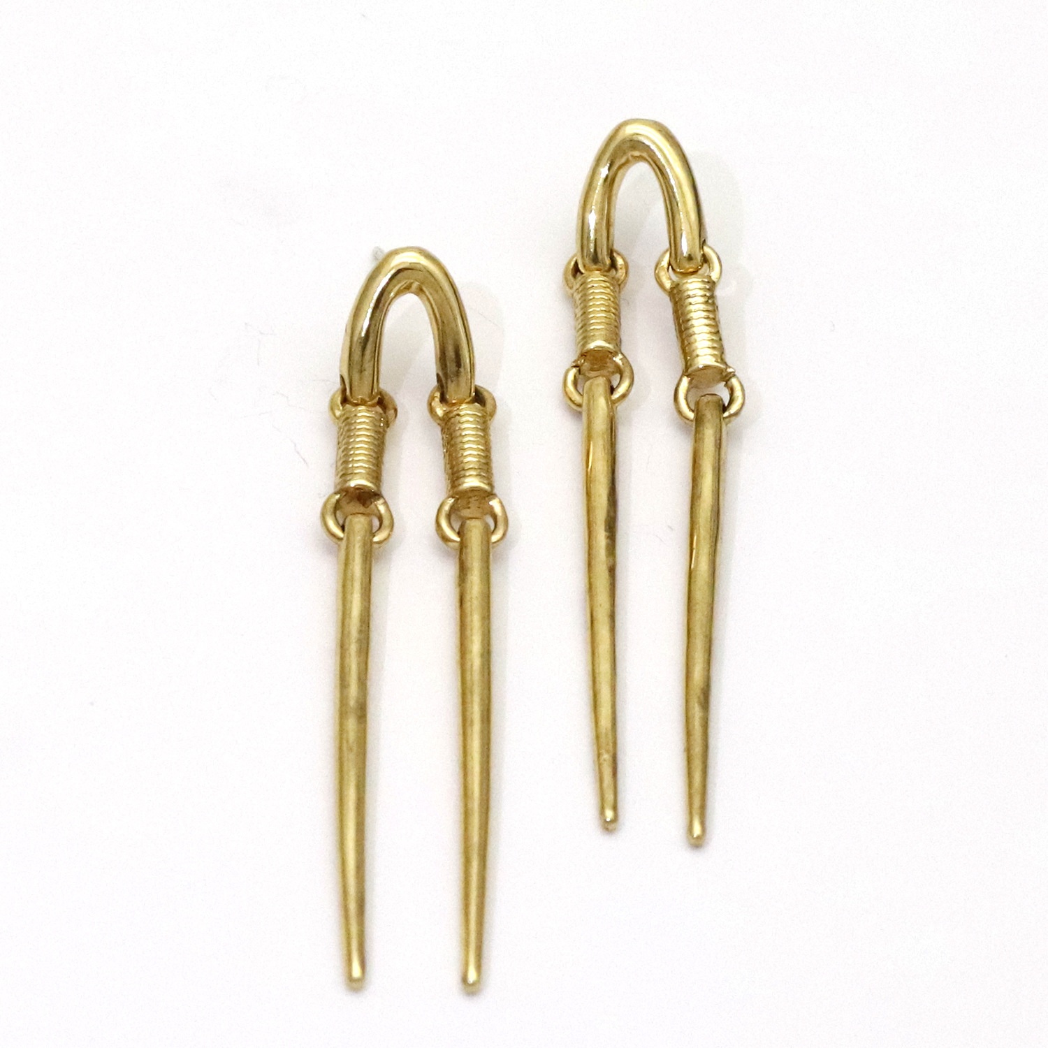 Medieval Vintage French Tassel Earrings For Women Drape Retro Heavy Metal High Light Luxury Fashion Long Earrings