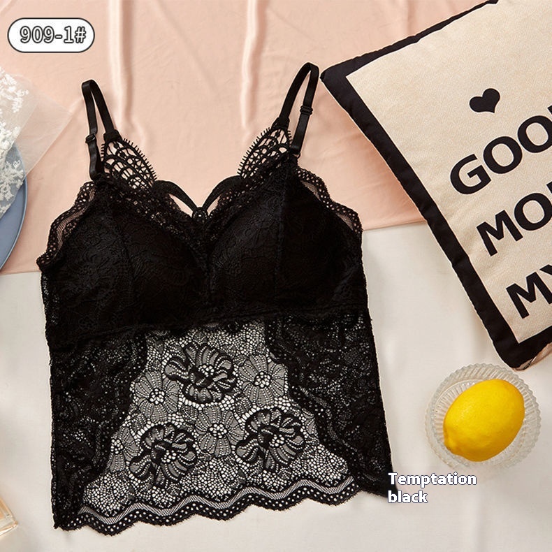 Lace Butterfly Beautiful Back No Steel Ring Camisole Bottom Breathable Inner Wear Outer Wear Tube Top Sexy Adjustable Chest Wrap