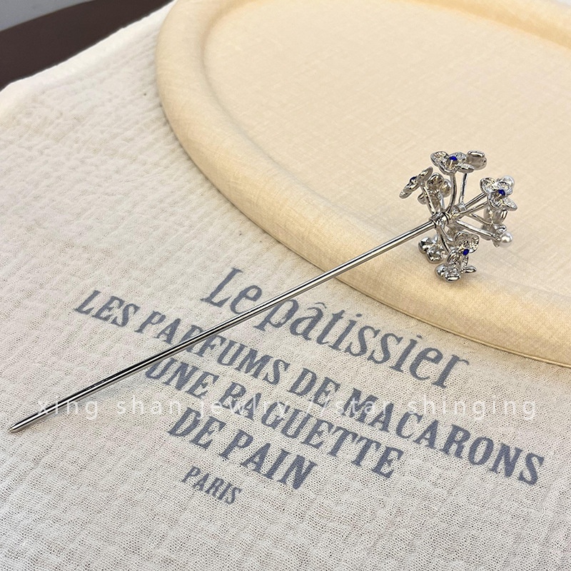 A Bright Future! Chinese-style Brushed Hydrangea Hairpin Exquisite Temperament Unique Design Antique Cheongsam Accessories Women