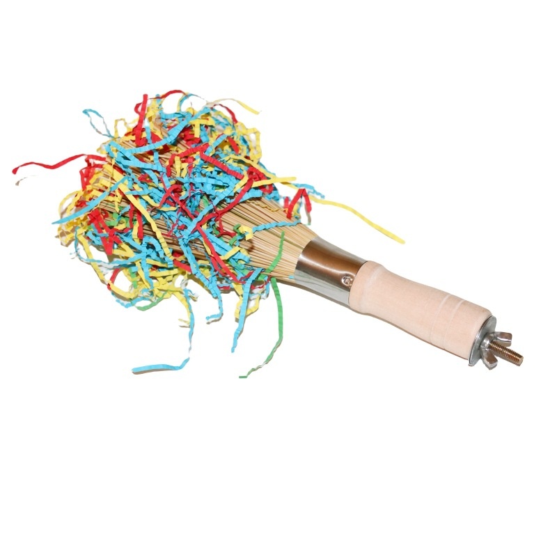 Parrot Toy Stand Stick Stand Pole Perch Colored Shredded Paper Puzzle Bird Supplies Bird Toys