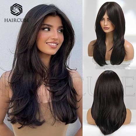 Foreign Trade Product Chemicals Hair And Makeup Women Black Eight-letter Shark Hair And Makeup Wigs Natural Realistic Everyday Use