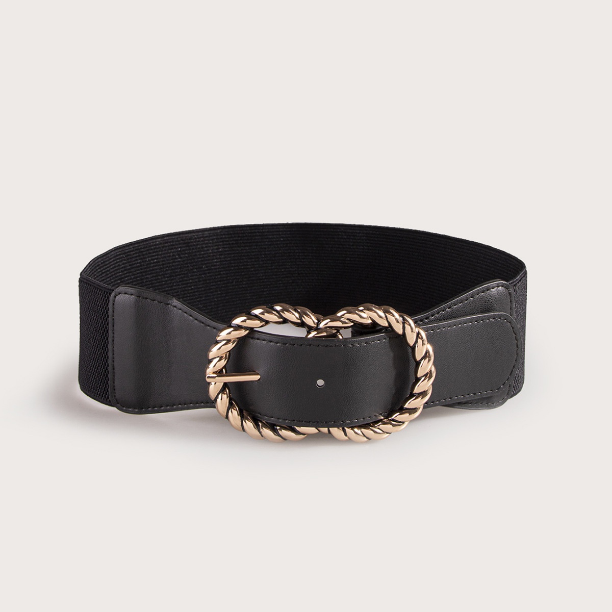 Double-loop Elastic Waist Belt For Women,Wide,Fashionable And Versatile,Hot-selling,,Women's Belt