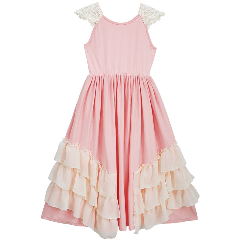Spring And Summer European And American Foreign Trade Girls Dress Princess Cotton Dance Skirt Children's Cotton Pajamas