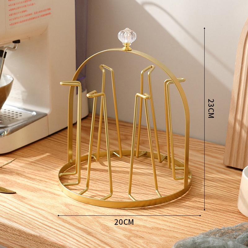 Living Room Household Water Cup Holder Cup Holder Desktop Glass Cup Tray Light Luxury Cup Rack Storage Coffee Cup Holder