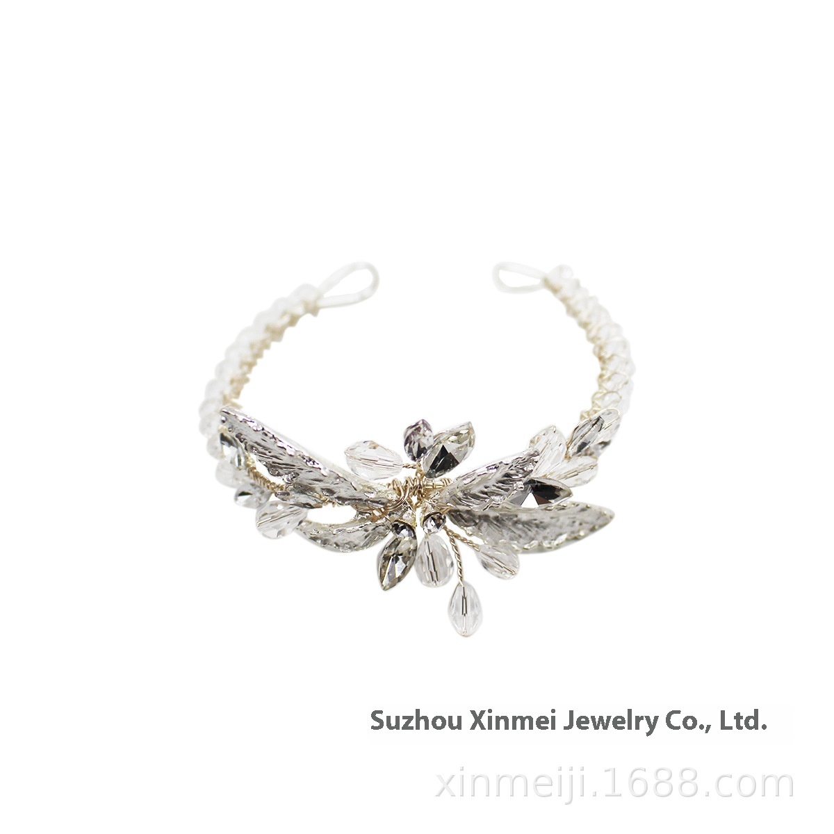 O585 Xinmeiji Retro White Lacquer Leaf Bridal Bracelet Bridesmaids Sisters Flower Wristband Wedding Wristband