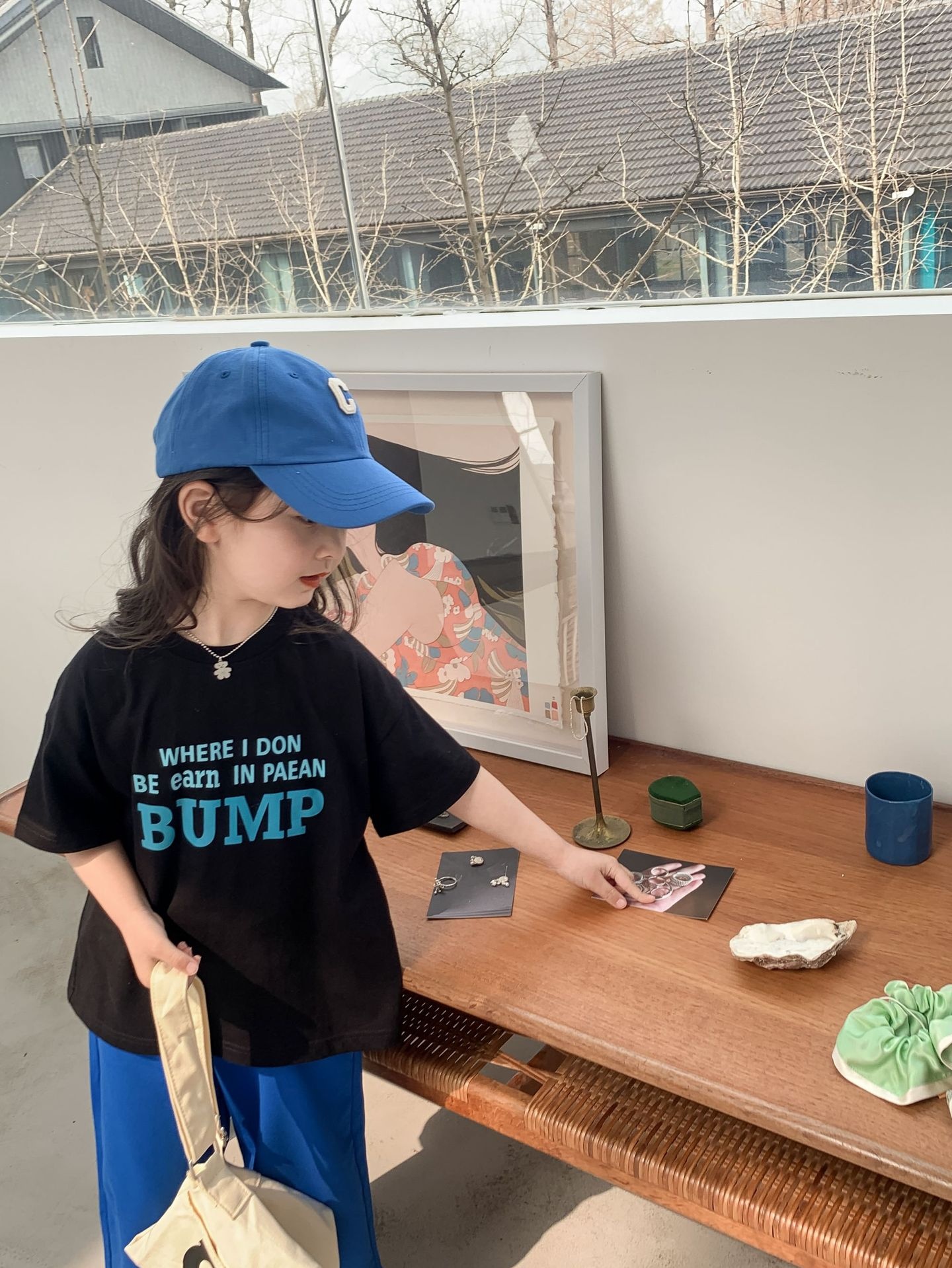 Amo Beibei Children's Clothing Boys And Girls Stylish Letter Short-sleeved Children's Korean Version Of Cotton Half-sleeved Casual Loose T-shirt