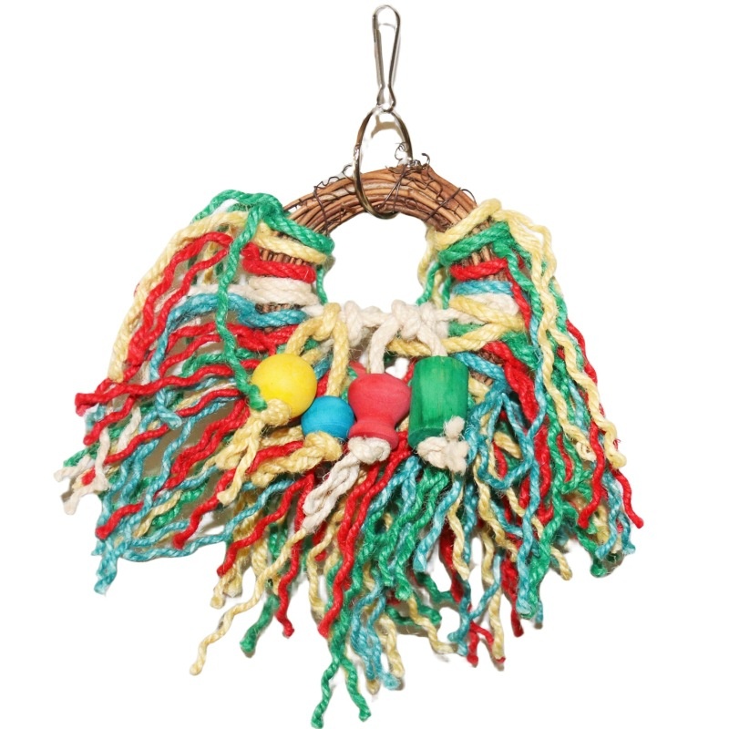 Parrot Toys Tassel Braided Sisal Rope Chewing Bird Cage Accessories Bird Supplies Bird Toys