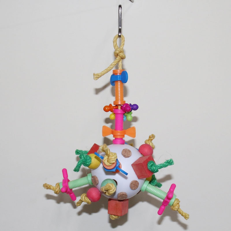 Parrot Toy Screw Pacifier Interstellar Cup Chewing Toy Medium-sized Parrot Development Educational Entertainment Destroying Bird Toy