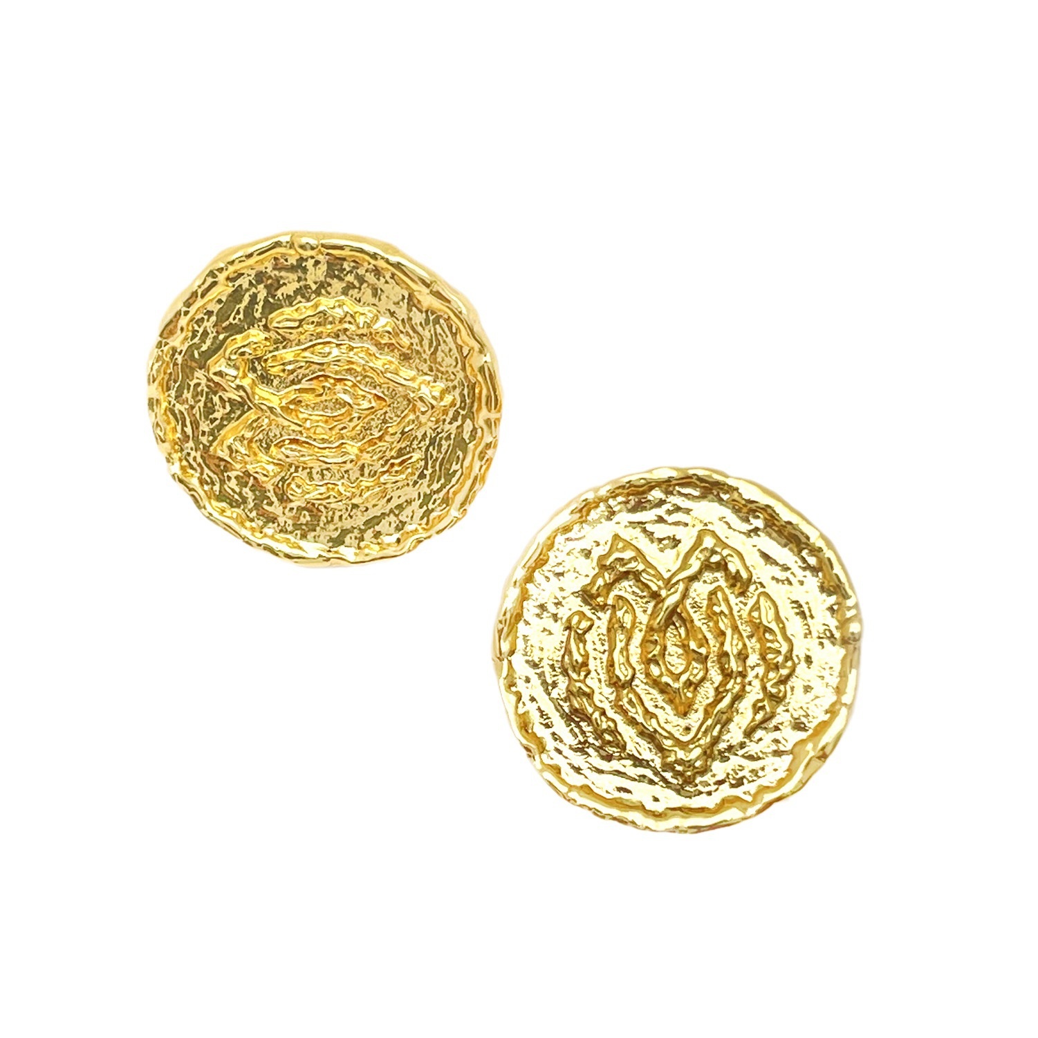 European And American French Retro Rose Earrings For Women Light Luxury Temperament Niche Design Gold Coin Earrings Necklace Set Decorations