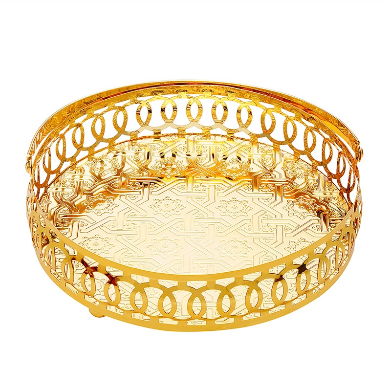 European Creative Desktop Ornaments Home Retro Living Room Coffee Table Red Wine Fruit Plate Porch Decoration Tray