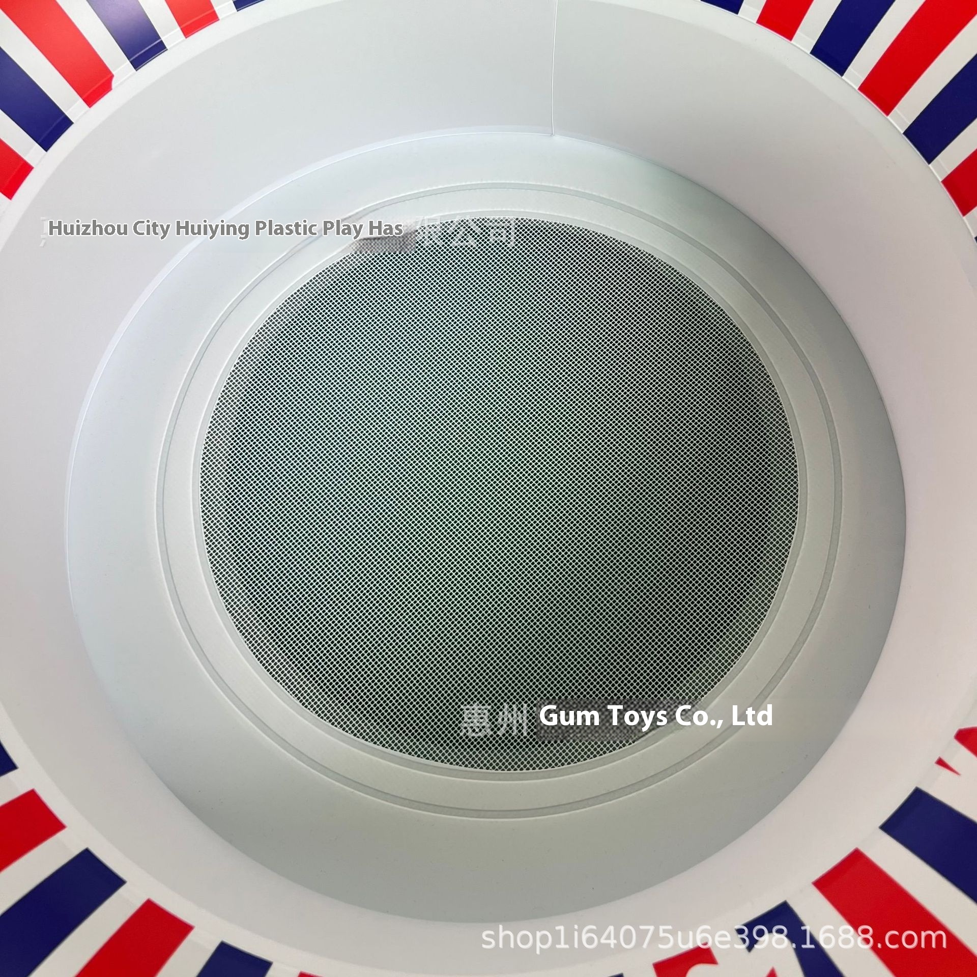 Inflatable American Flag Swimming Ring Clamp Net Water Seat Thickened Adult With Cup Holder Swimming Pool Seat Ring