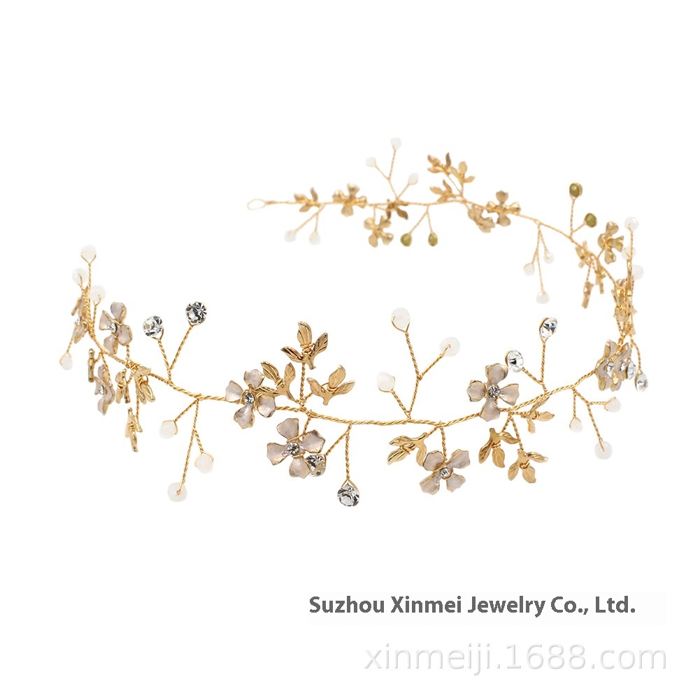 O354 Alloy Small Flower Bridal Headdress Forest Leaf Bridal Headband Accessoriess