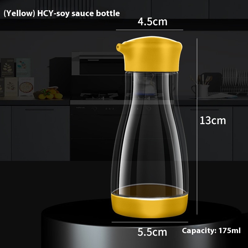High Borosilicate Glass Oil Pot Oil Bottle Soy Sauce Bottle Kitchen Oil Pot Vinegar Pot Household Silicone Oil Pot Large Capacity Oil Bottle