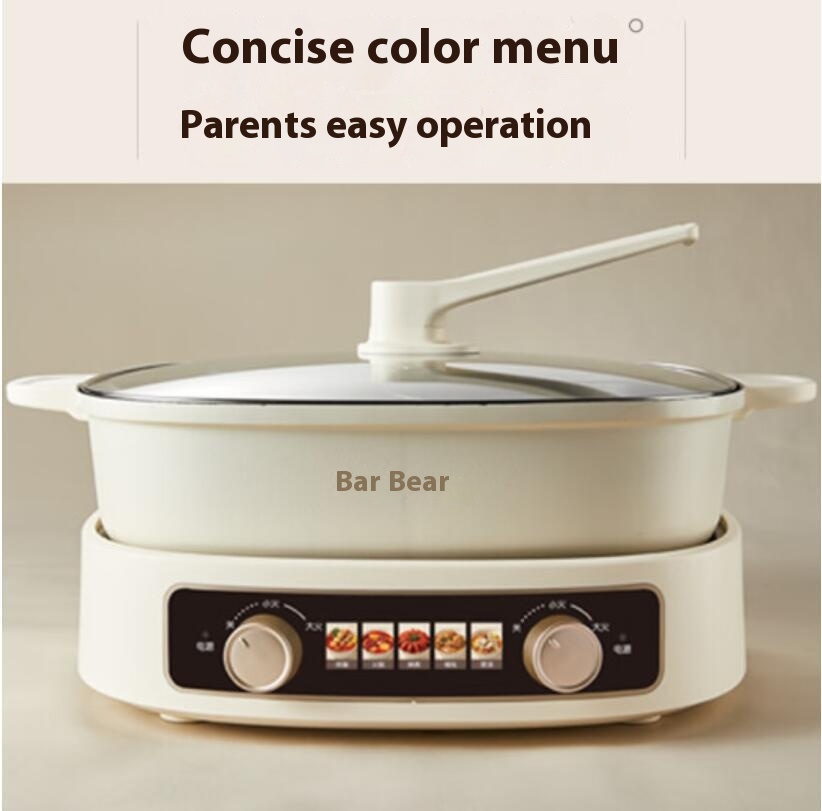 Little Bear Yuanyang Pot Electric Hot Pot DHG-D60 J1 Electric Heating Split5 Minutes And30 Seconds Quick Boiling Cooking Shabu-shabu Pot