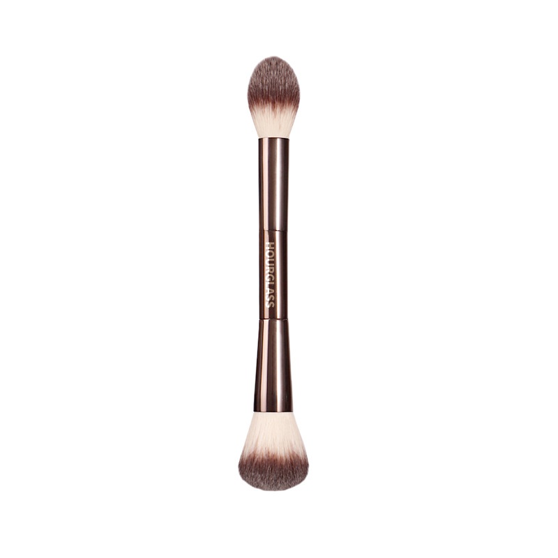 H G Makeup Double-headed Powder Brush Man-made Fiber Aluminum Tube Beauty Makeup Tool Brush Cangzhou Moyu Makeup Brush
