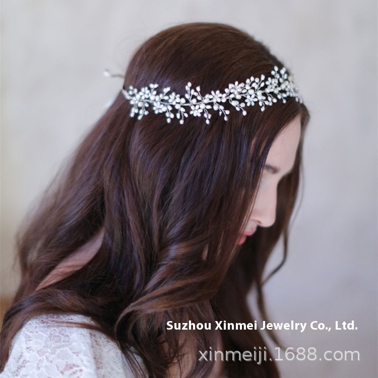 More Than200 Freshwater Pearls Are Used To Make Bridal Hair Accessories,European And American Wedding Headbands,O034