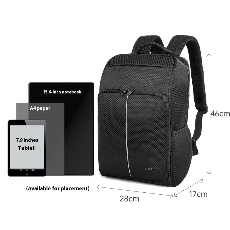 Tigernu Business Men's Water-proof And Anti-theft Large-capacity Backpack Men's Simple And Stylish Wear-resistant Nylon Backpack