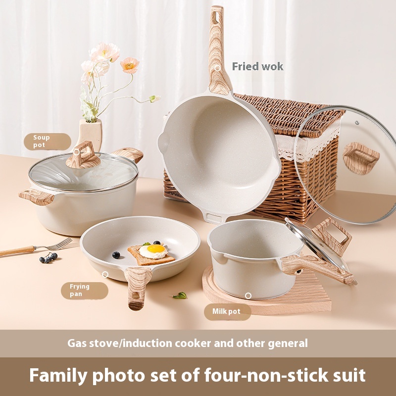 Of Non-stick Household Cooking Kit Complete Set Of Cookware