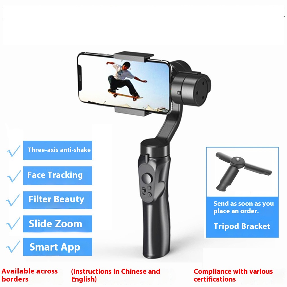 Popular F6 Mobile Phone Stabilizer Three-axis Handheld Gimbal Intelligent Anti-shake Intelligent Follow-up Photography Bracket