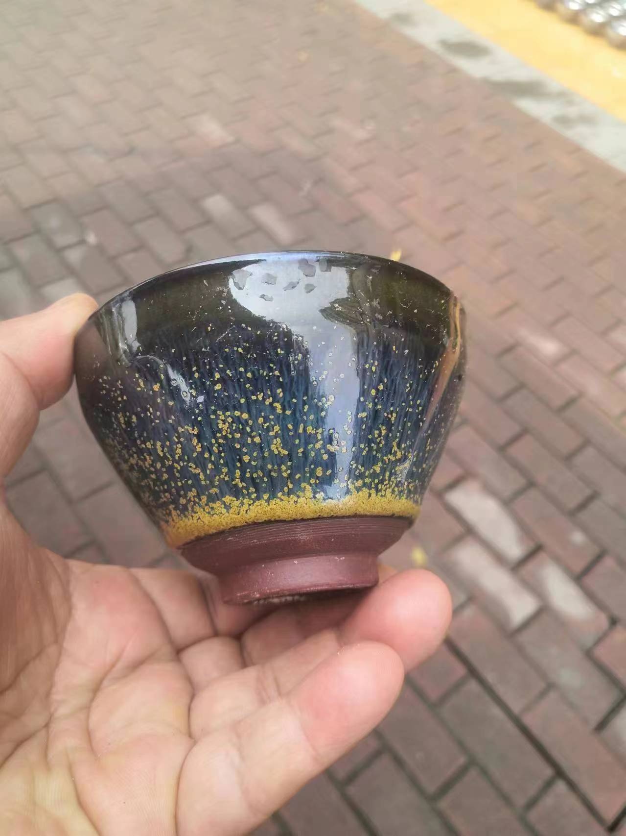 Jianzhan Jianyang Longyao Wood-fired Original Ore Iron Body Rabbit Hair Tea Glaze Kiln Change Bundled Mouth Tea Cup Personal Owner Cup Tea Cup