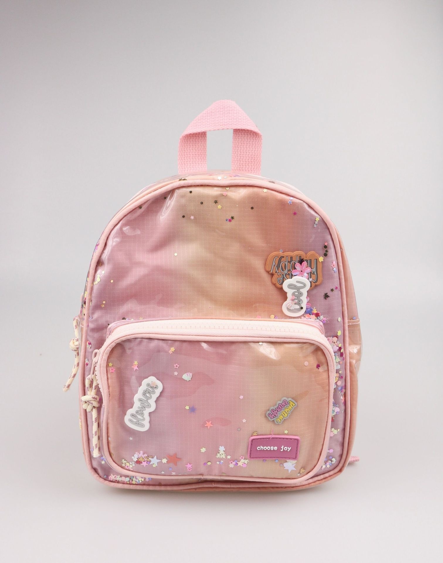 Gradient Transparent Sequ Children's Backpack Summer Bone Line Cute Pink Star Kindergarten Shoulder Bag