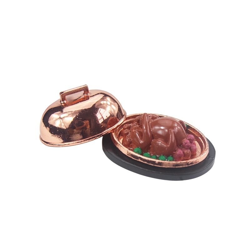 52 DOLLHOUSEDollhouse Accessories Miniature Model Toys Food Play Mini Thanksgiving Turkey Set Meal L142