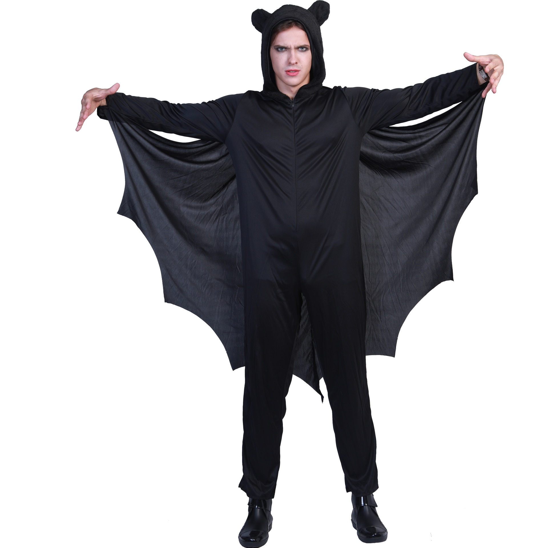 Ready-made Cosplay Costumes With Hooded One-piece Bat Family Stage Costumes Halloween Carnival Party Costumes