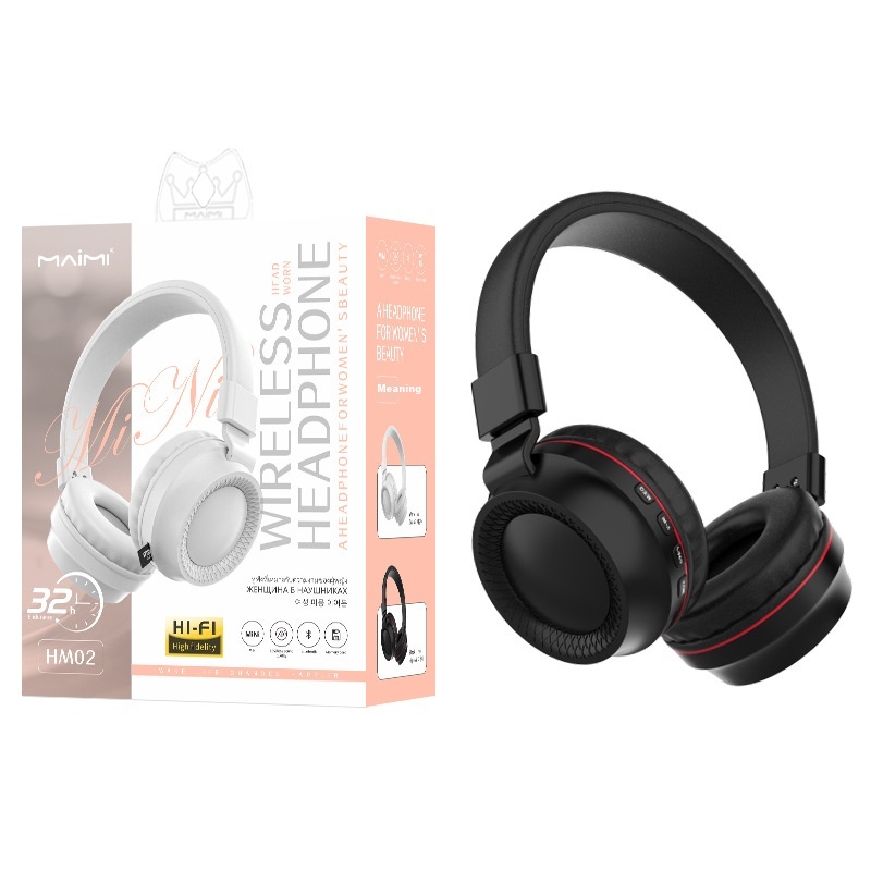 Maimi H M02 Head-mounted H I F I Stereo Ultra-long Standby Wireless Bluetooth Mobile Game E-sports Chicken Headset