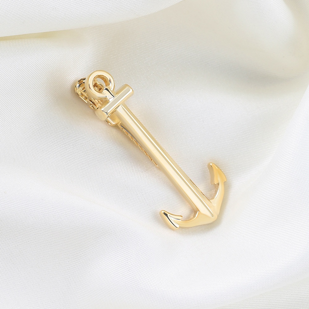 Gold Anchor Shape Metal Tie Clip Men's Business Casual Tie Pin Korean Tie Clip S