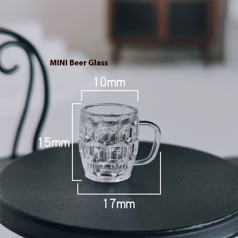 DOLLHOUSESmall Doll House Toy Model Miniature Mini Beer Glass Wine Glass Cup D344