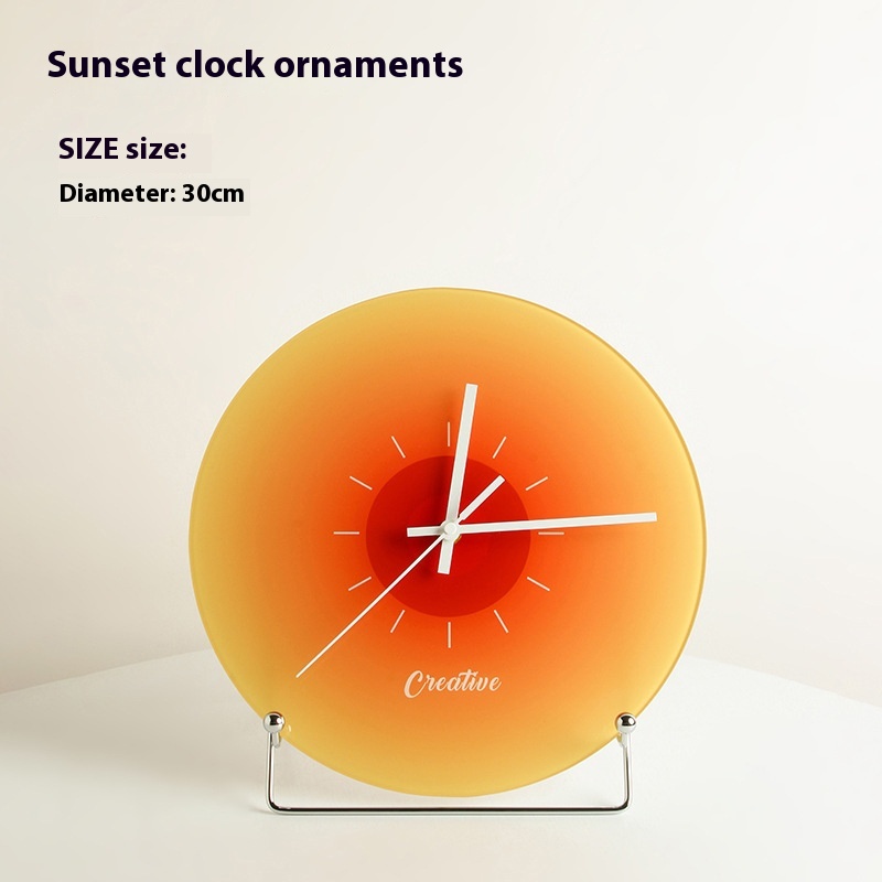 Creative Sunset Clock Carefully Selected Sunset Wall Clock Nordic Bedroom Decoration Ornaments Net Red Living Room Clock
