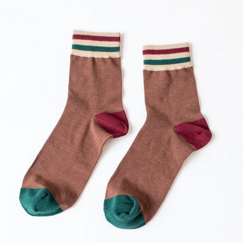 2018 Autumn And Winter Men's Cotton Socks Sweat-absorbent Breathable Mid-tube Socks SMen's Socks Autumn Color Matching Korean Version Socks