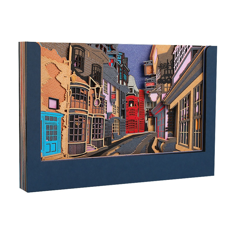 Harry Potter Diagon Alley3 DStereo Notepad Paper Sculpture Creative Gift Hand-torn Notepad Decorative Ornaments