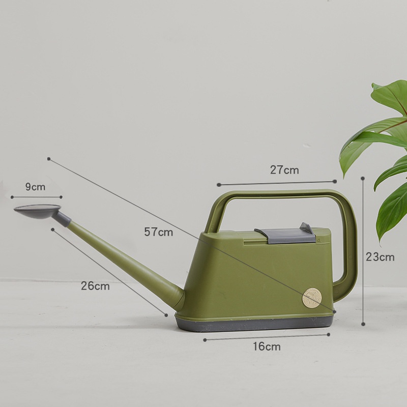 Avocado Green Large Capacity Household Watering Pot Long Mouth Plastic Flower Sprinkler Garden Watering Pot Gardening Tools