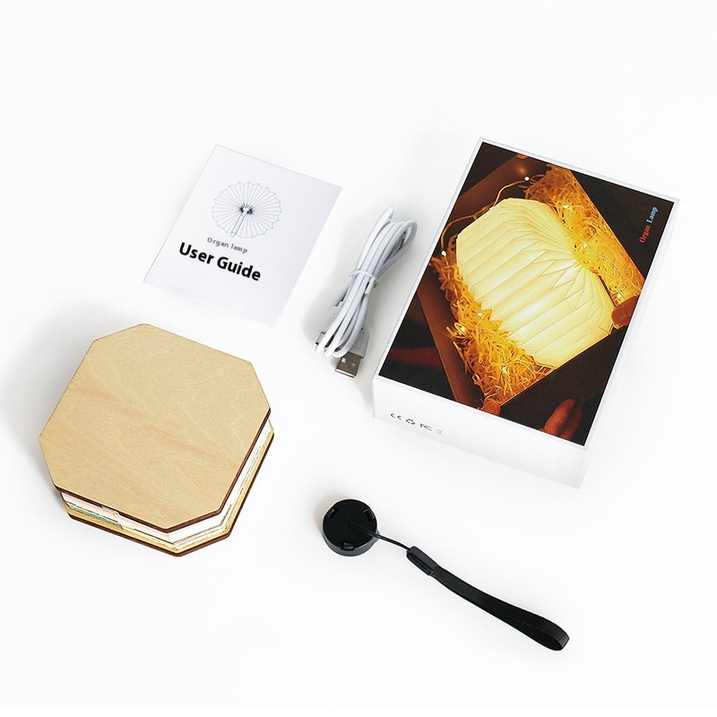 Romantic And Warm Organ Lamp National Chinese Style Dunhuang Book Lamp Foldable Gift Night Light Custom Ornaments