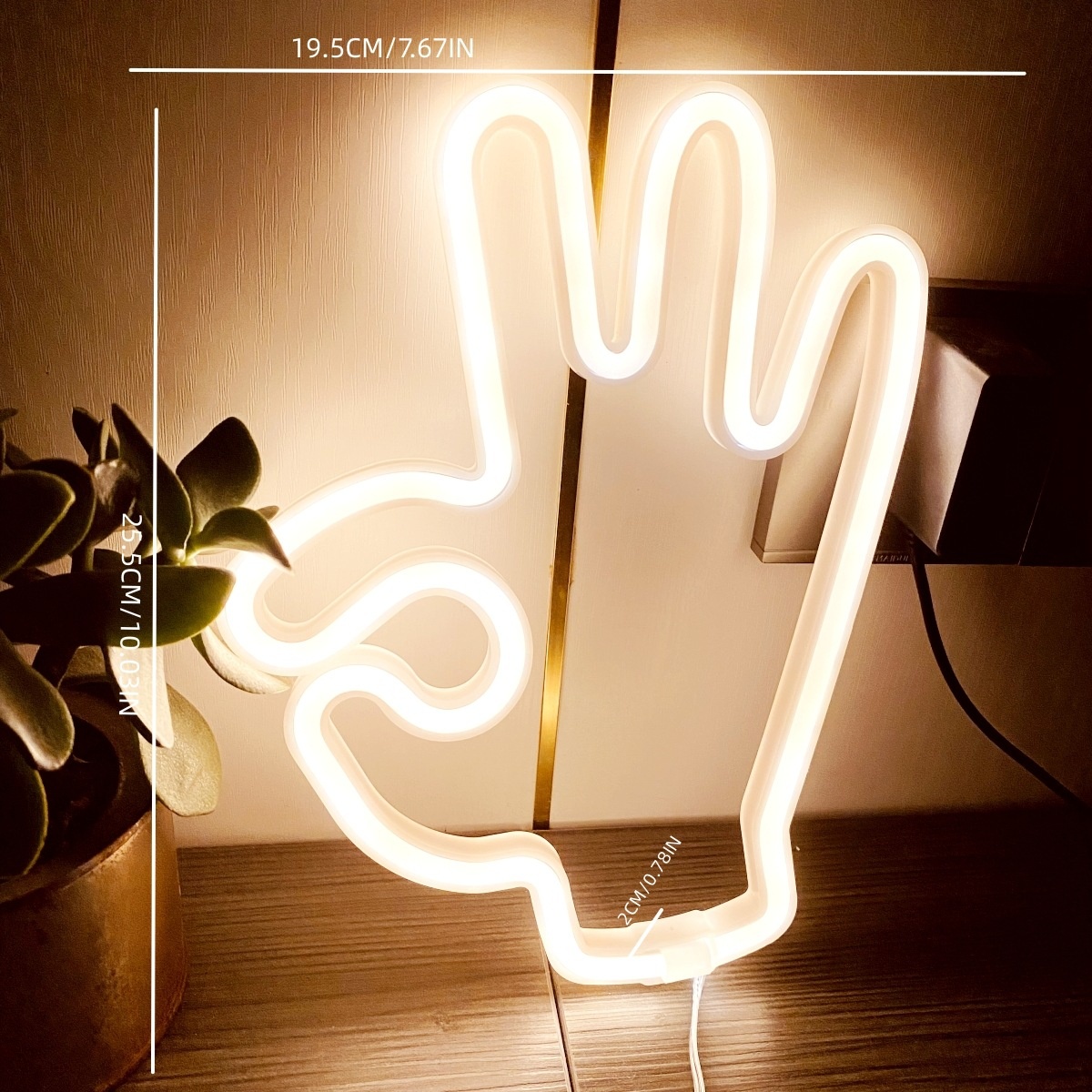 OKGesture Neon Light LEDShape Light Dormitory Room Shopping Mall Festival Event Company Annual Meeting Decoration Atmosphere Light