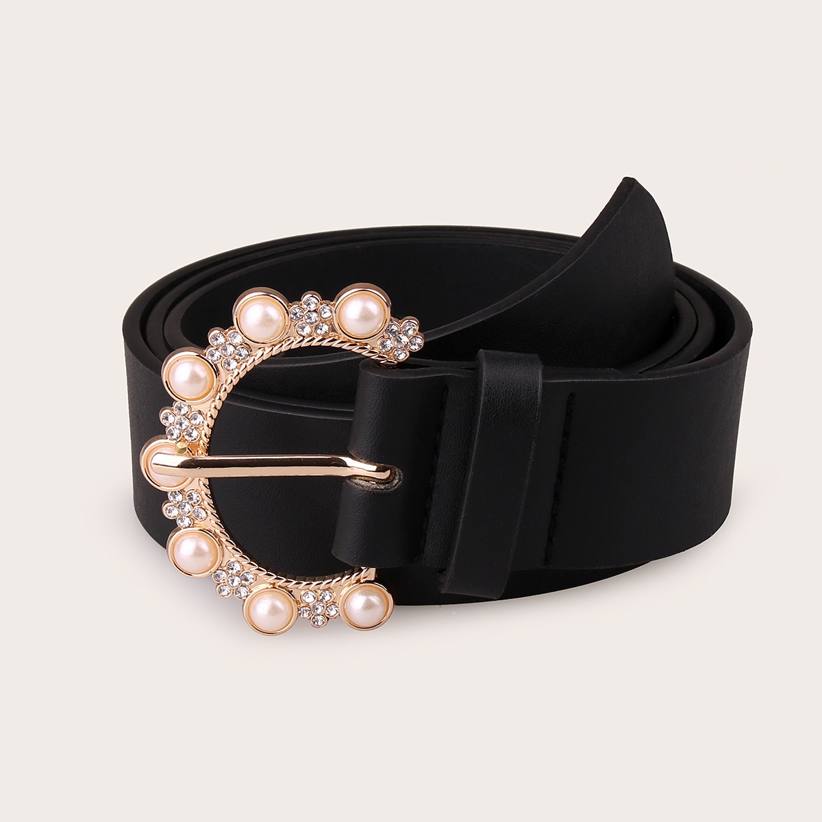European,American,Middle Eastern And Korean Fashion Pearl Women's Belt Style All-match Belt