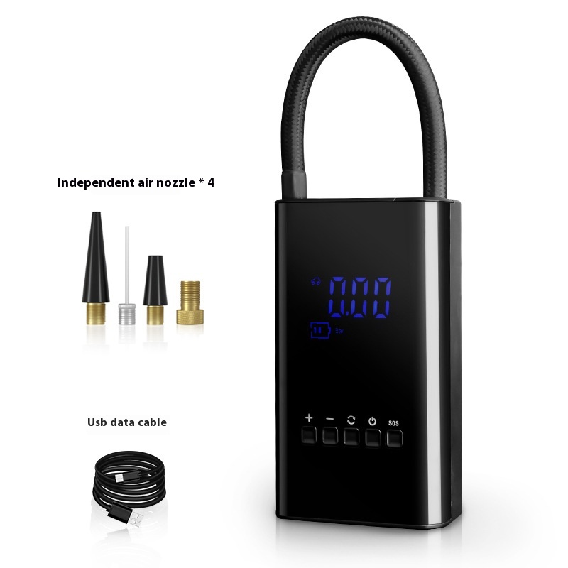 Car Air Pump Mini Portable Electric Car Air Pump Car With Intelligent Wireless Digital Display Tire Air Pump Cross