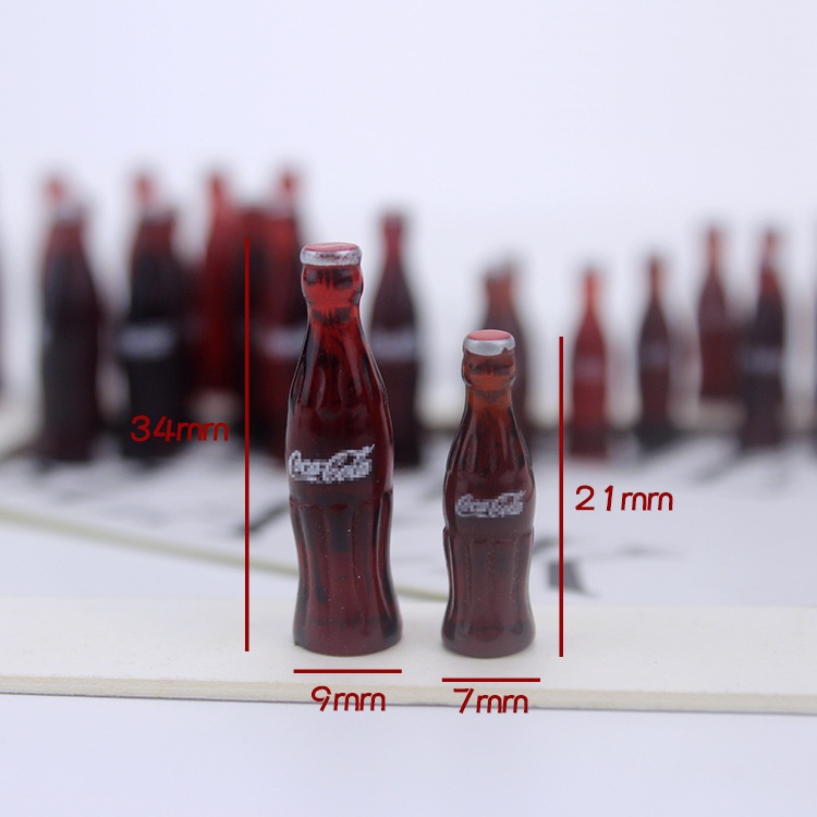 52 DOLLHOUSEMiniature Food And Soda Model Doll House Accessories Blind Box Mini Bottle Of Coke D176