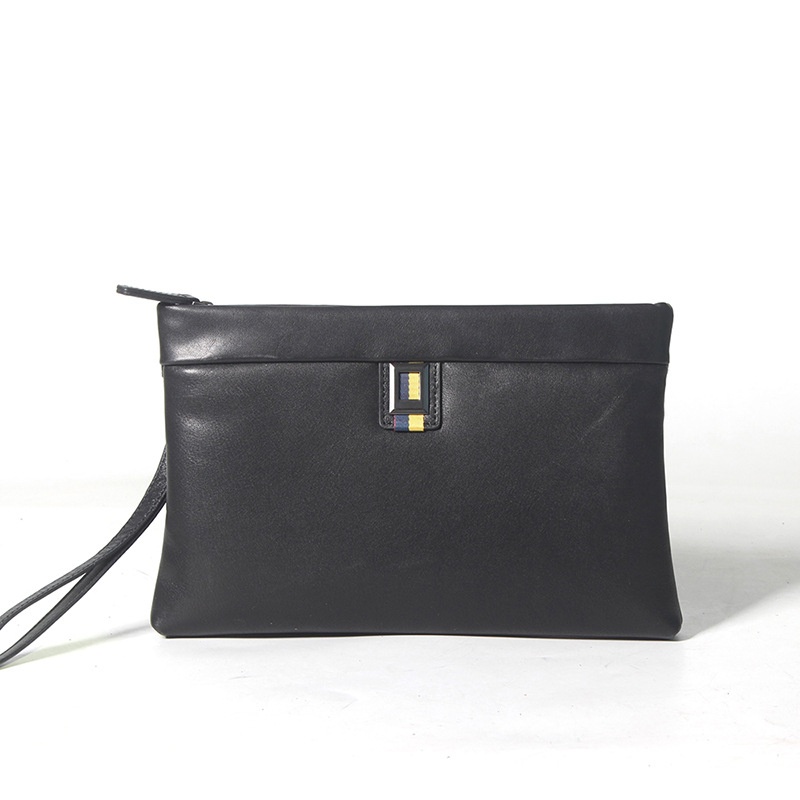 Fashion Soft Top Layer Cowhide Retro Men's Bag Clutch Bag Men's Genuine Leather Clutch Envelope Bag Casual Clutch Bag