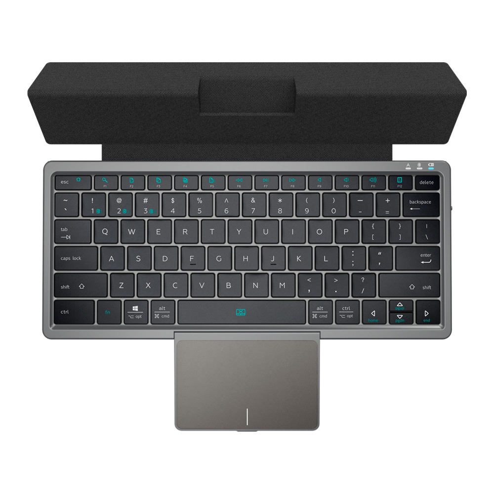 Bluetooth Keyboard PU Leather Touch Edition Three Devices Universal Hidden Trackpad Shortcuts Ultra-thin Portable