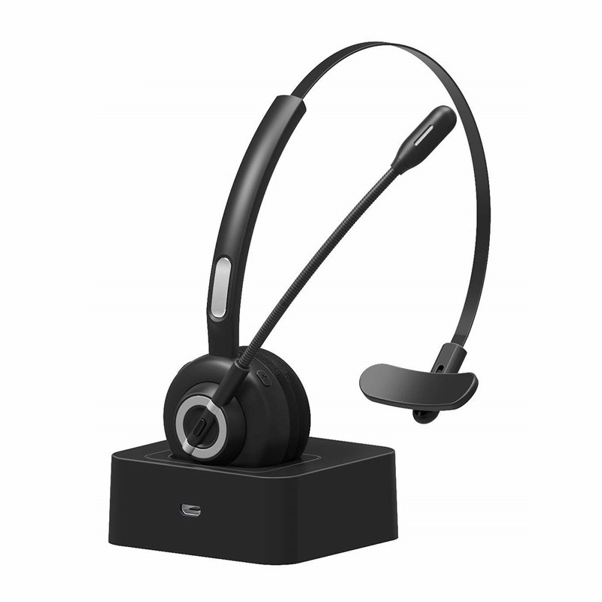Head-mounted Bluetooth Telephone Headset Driver Customer Service Operator Wireless Mono Headset With Charging Base