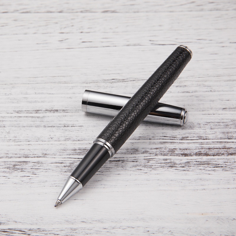 PULeather Metal Signature Pen Ball Fountain Pen Advertising Gift Pen Engraved One Piece Dropshipping