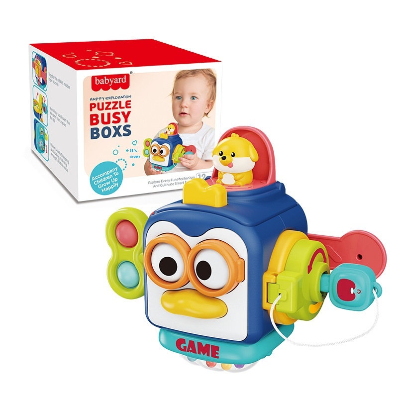 Children's Montessori Early Childhood Education Infant Penguin Busy Ball Baby Hand Grasping Ball Puzzle Sensory Hexahedron Toy