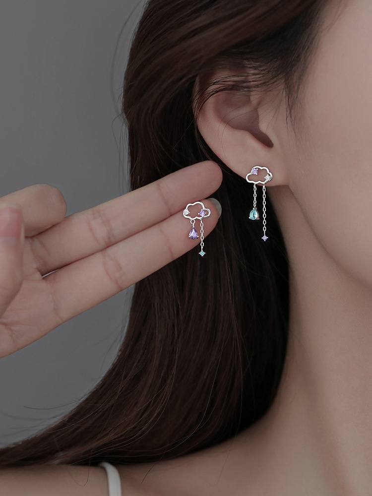 S925 Sterling Silver Earrings For Women Y Women's Tassel Earrings Light Luxury Niche Design High-grade Earrings
