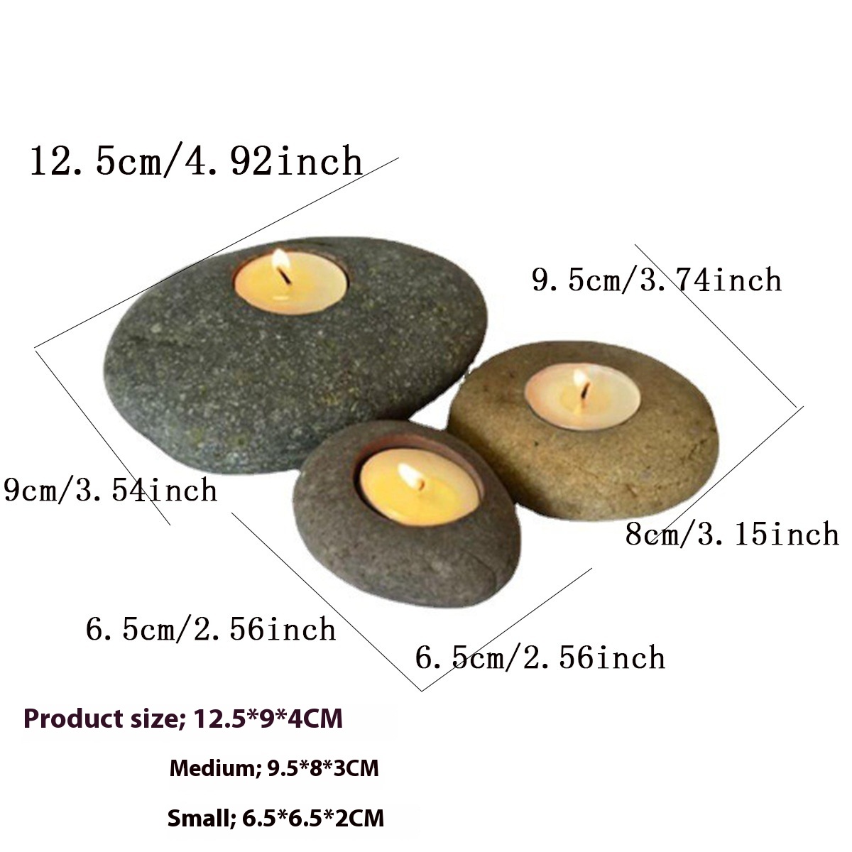 Irregular Stone Candlestick Micro Landscape Resin Crafts Ornaments Candle Utensils Scene Layout Supplies