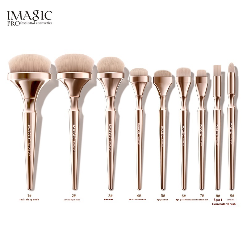 I M A G I C9 Makeup Sets Brush Loose Powder Blush Foundation Eye Shadow Brush Makeup Tools Foreign Trade