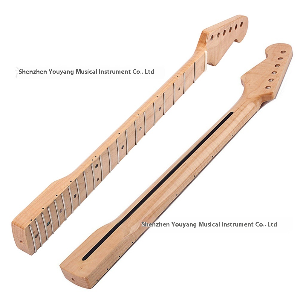 Electric Guitar Neck22 Fret Maple Fretboard Neck Head For Fender S T Strat With Back Center Line