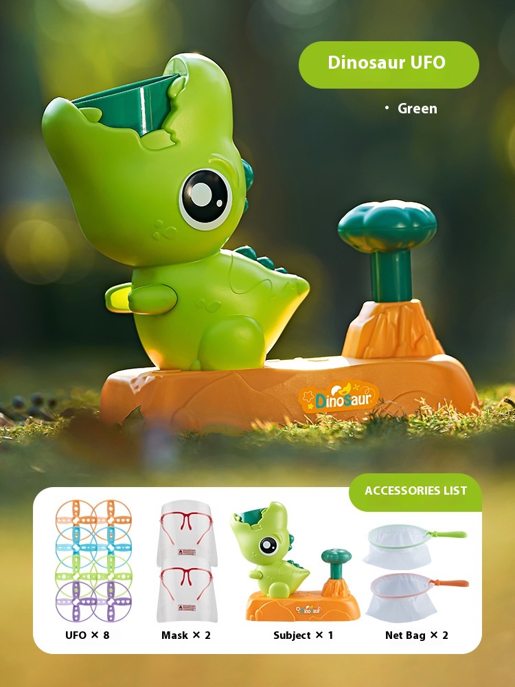 Cute Duck Elastic Flying Saucer Children's Indoor And Outdoor Toys Bamboo Dragonfly Foot Stepping Flying Saucer Boys And Girls Flying Disc Parent-child Interaction